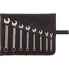 Combination spanner set DIN3113A 8-19mm 8-pc in roll
